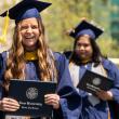 Student with diploma